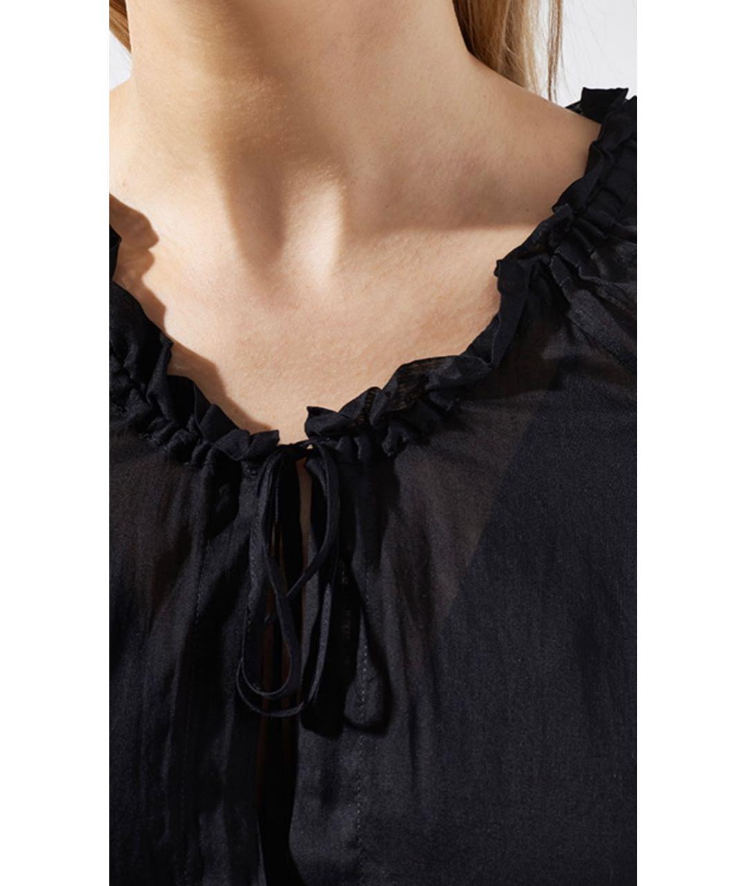 ERMANNO SCERVINO Черное хлопковое повседневное платье, фото 4