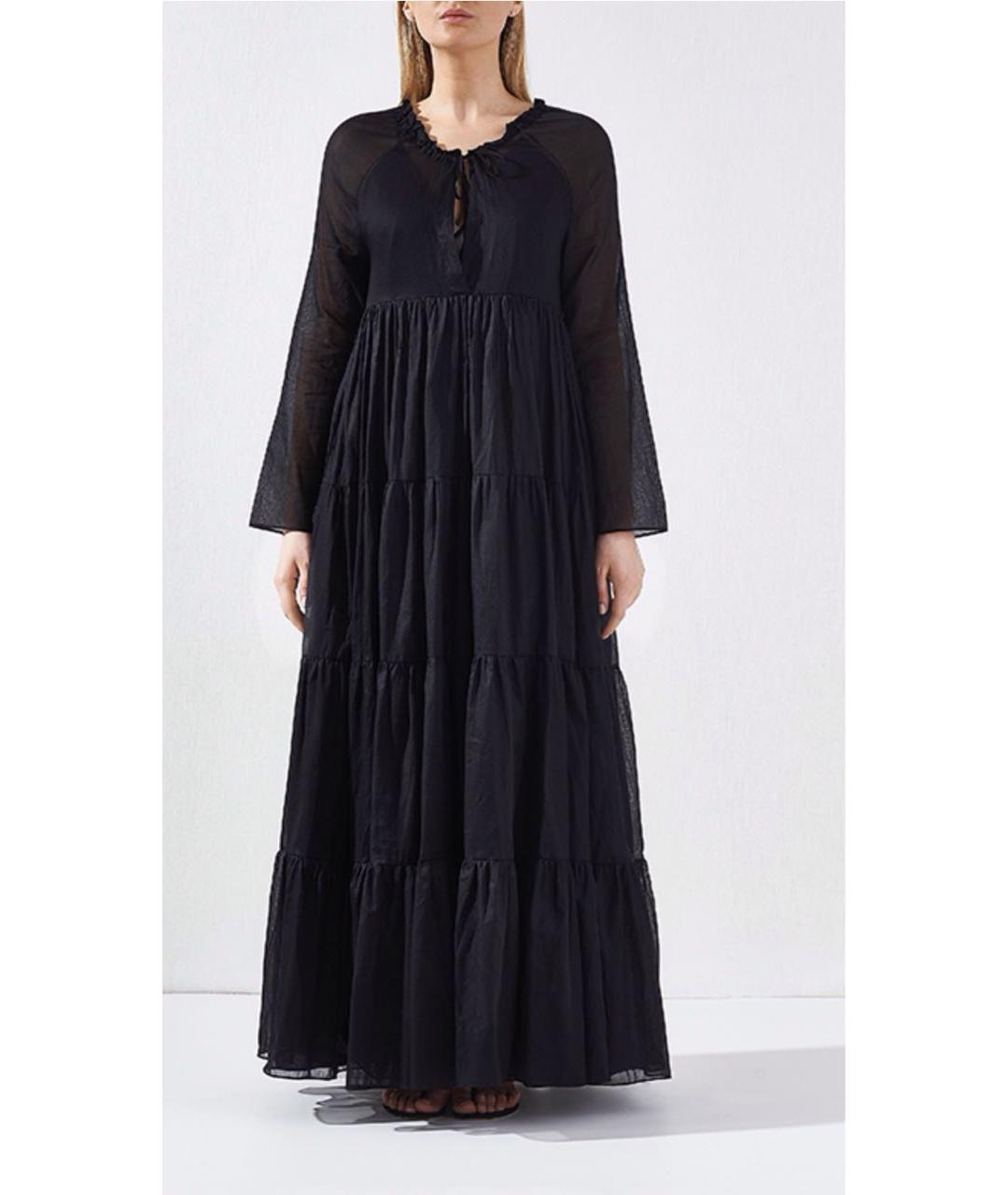 ERMANNO SCERVINO Черное хлопковое повседневное платье, фото 2