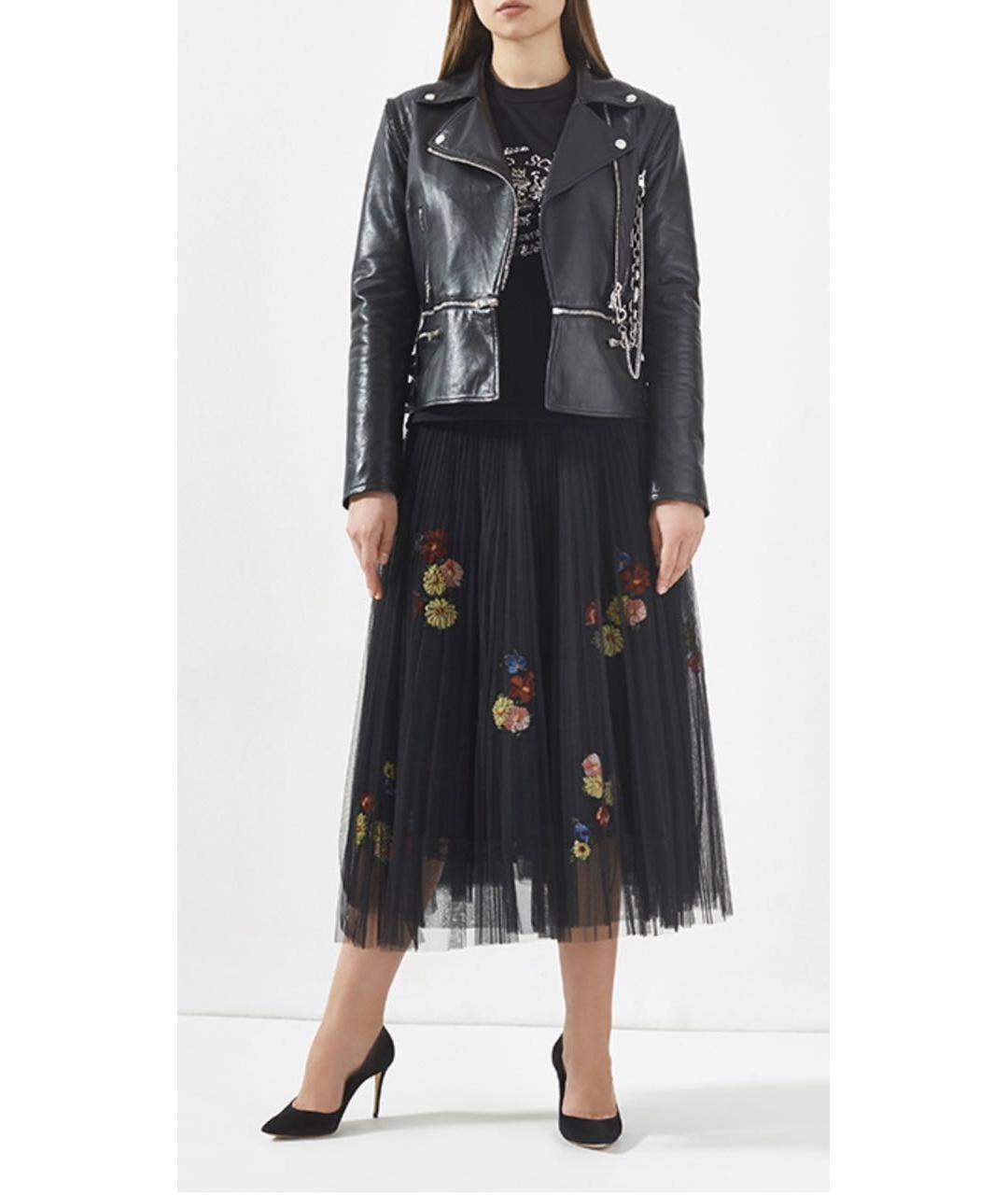 ERMANNO SCERVINO Черная кожаная куртка, фото 2