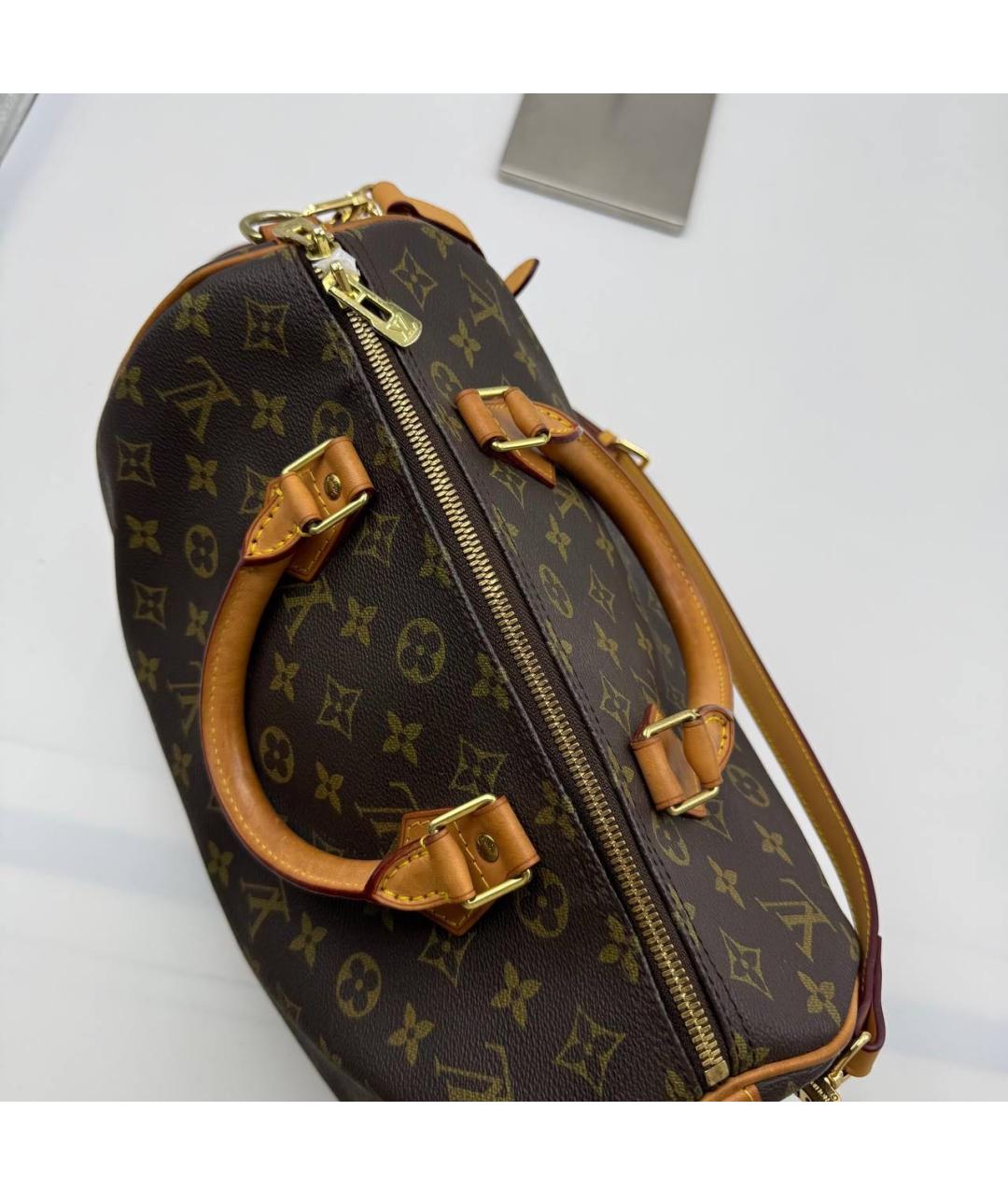 LOUIS VUITTON Коричневая сумка с короткими ручками, фото 2