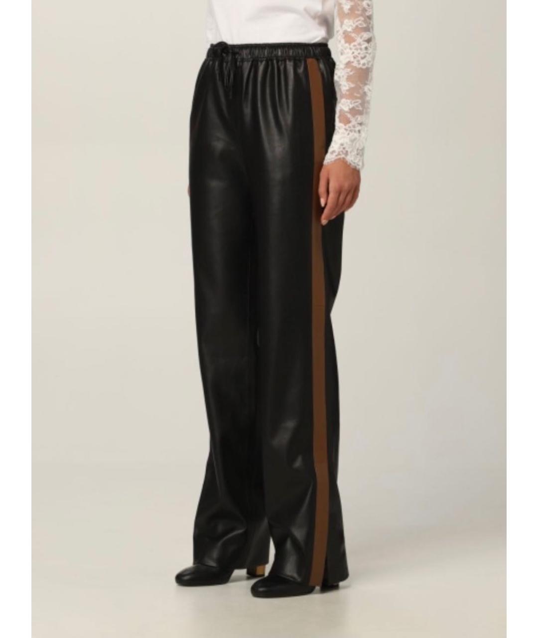 ERMANNO SCERVINO Черные полиамидовые брюки широкие, фото 4