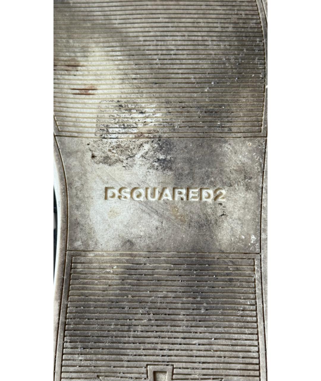 DSQUARED2 Черные кожаные кеды, фото 7