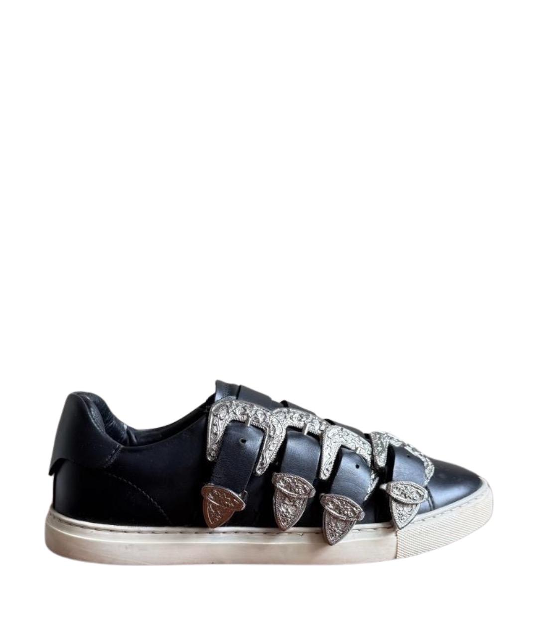 DSQUARED2 Черные кожаные кеды, фото 1