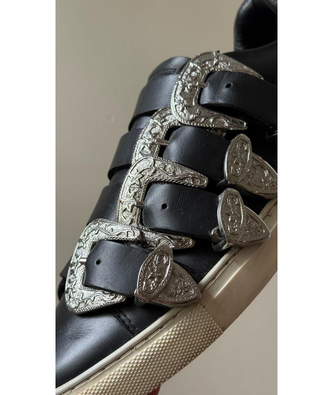 DSQUARED2 Черные кожаные кеды, фото 6