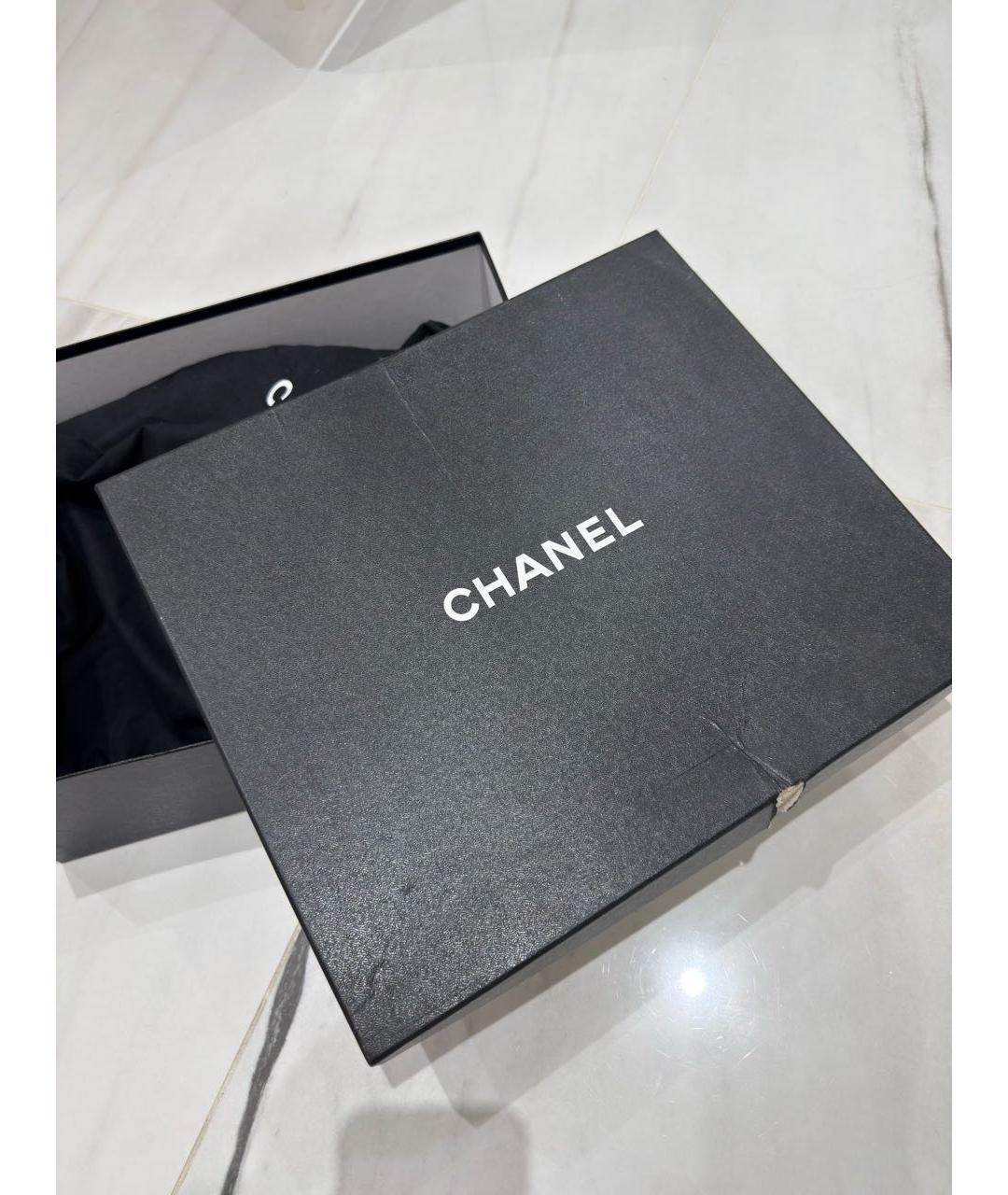 CHANEL Черные кожаные сапоги, фото 3