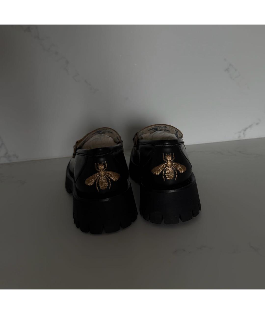 GUCCI Черные кожаные лоферы, фото 5