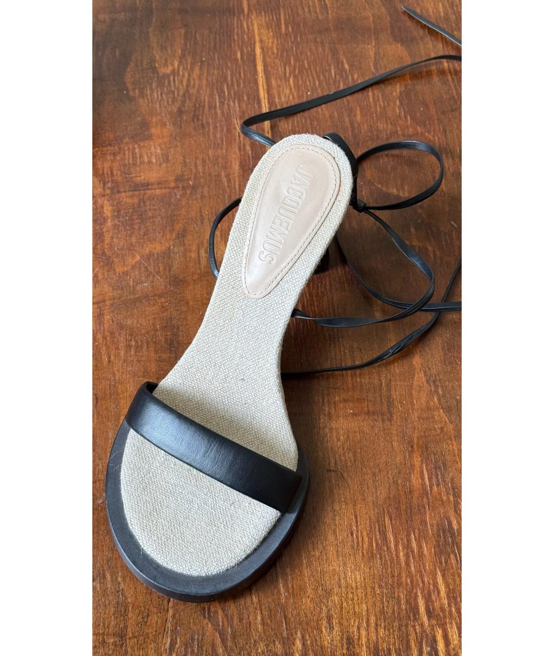 JACQUEMUS Черные босоножки, фото 8