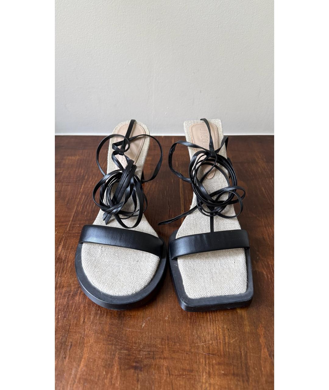 JACQUEMUS Черные босоножки, фото 4