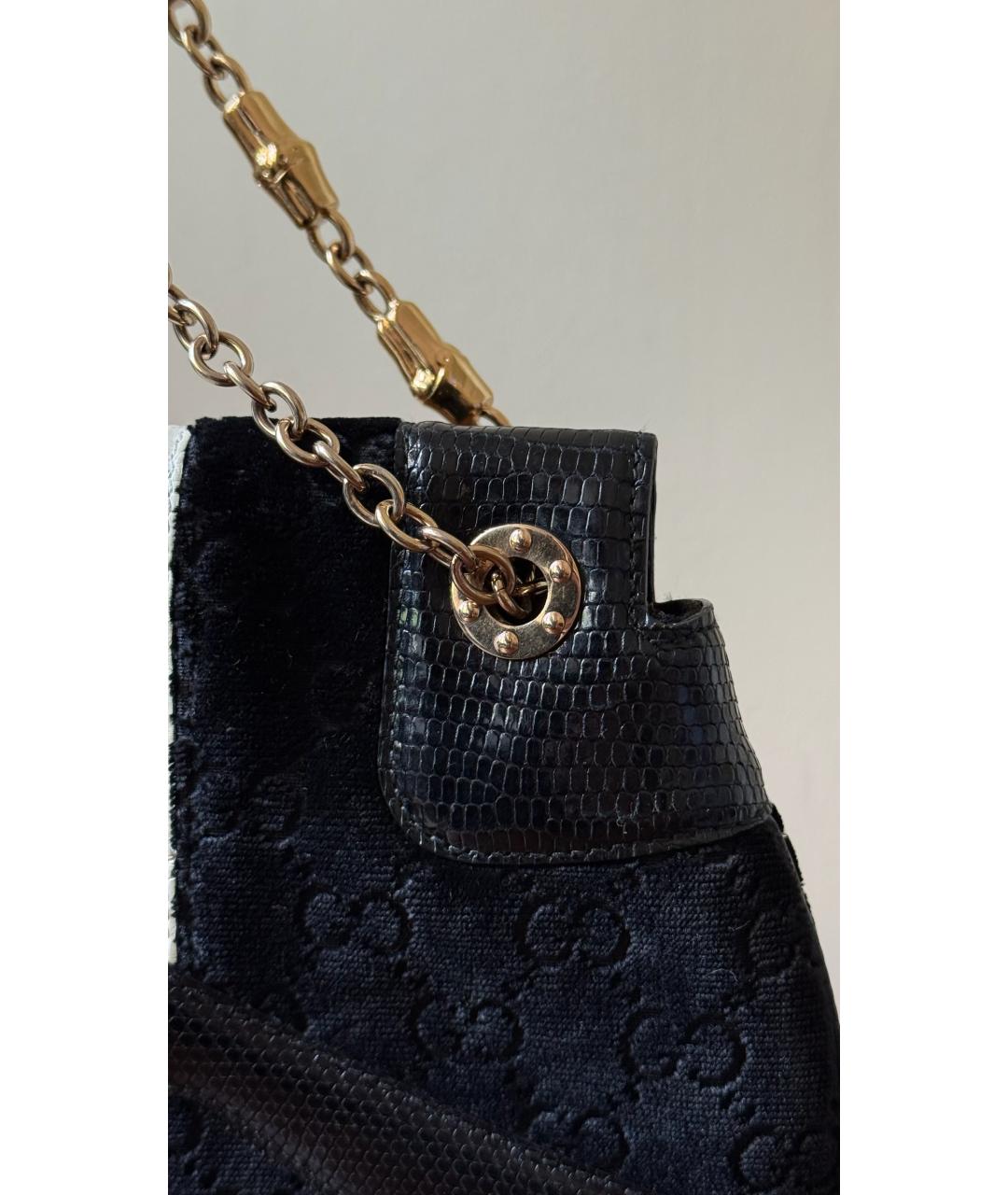 GUCCI Черная кожаная сумка с короткими ручками, фото 4