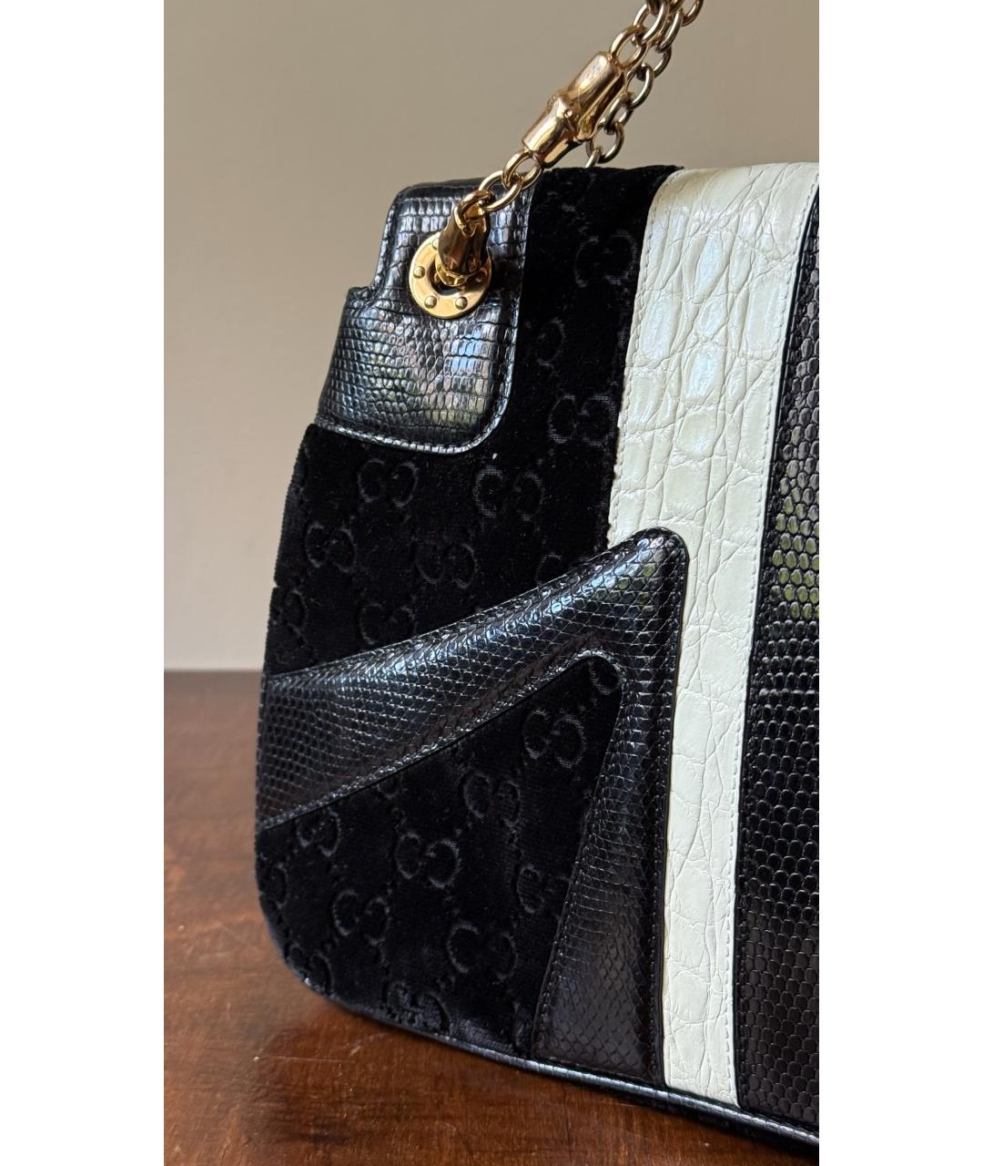 GUCCI Черная кожаная сумка с короткими ручками, фото 5