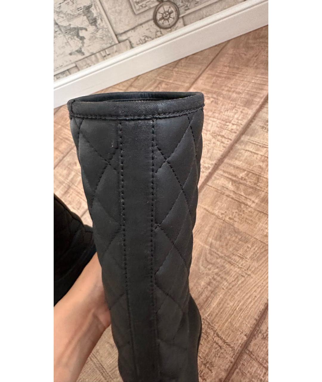 CHANEL Черные резиновые сапоги, фото 5