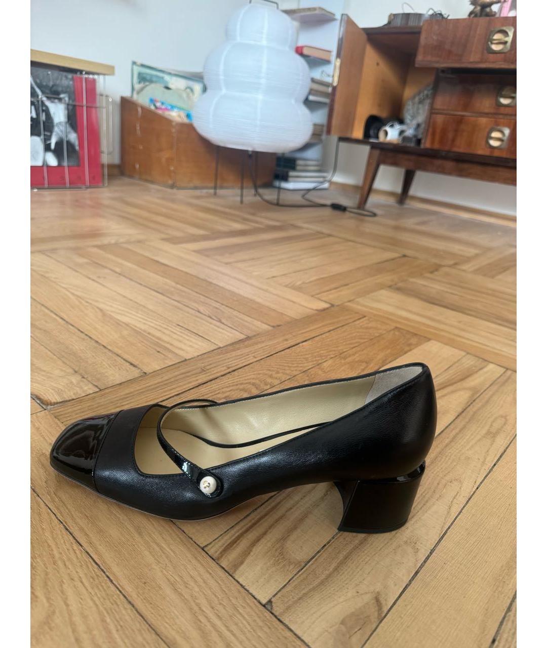 JIMMY CHOO Черные кожаные туфли, фото 6