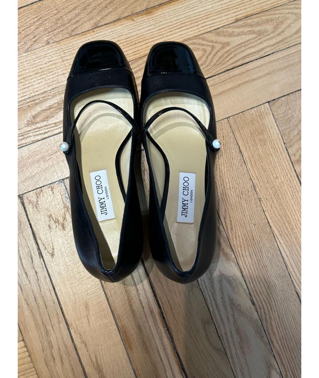 JIMMY CHOO Черные кожаные туфли, фото 4