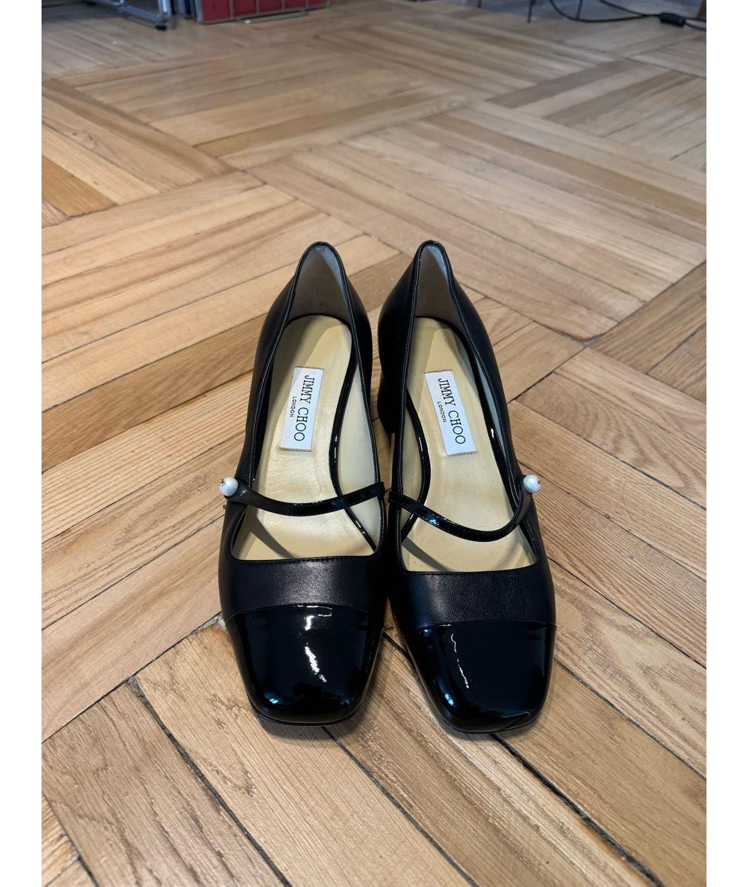 JIMMY CHOO Черные кожаные туфли, фото 3