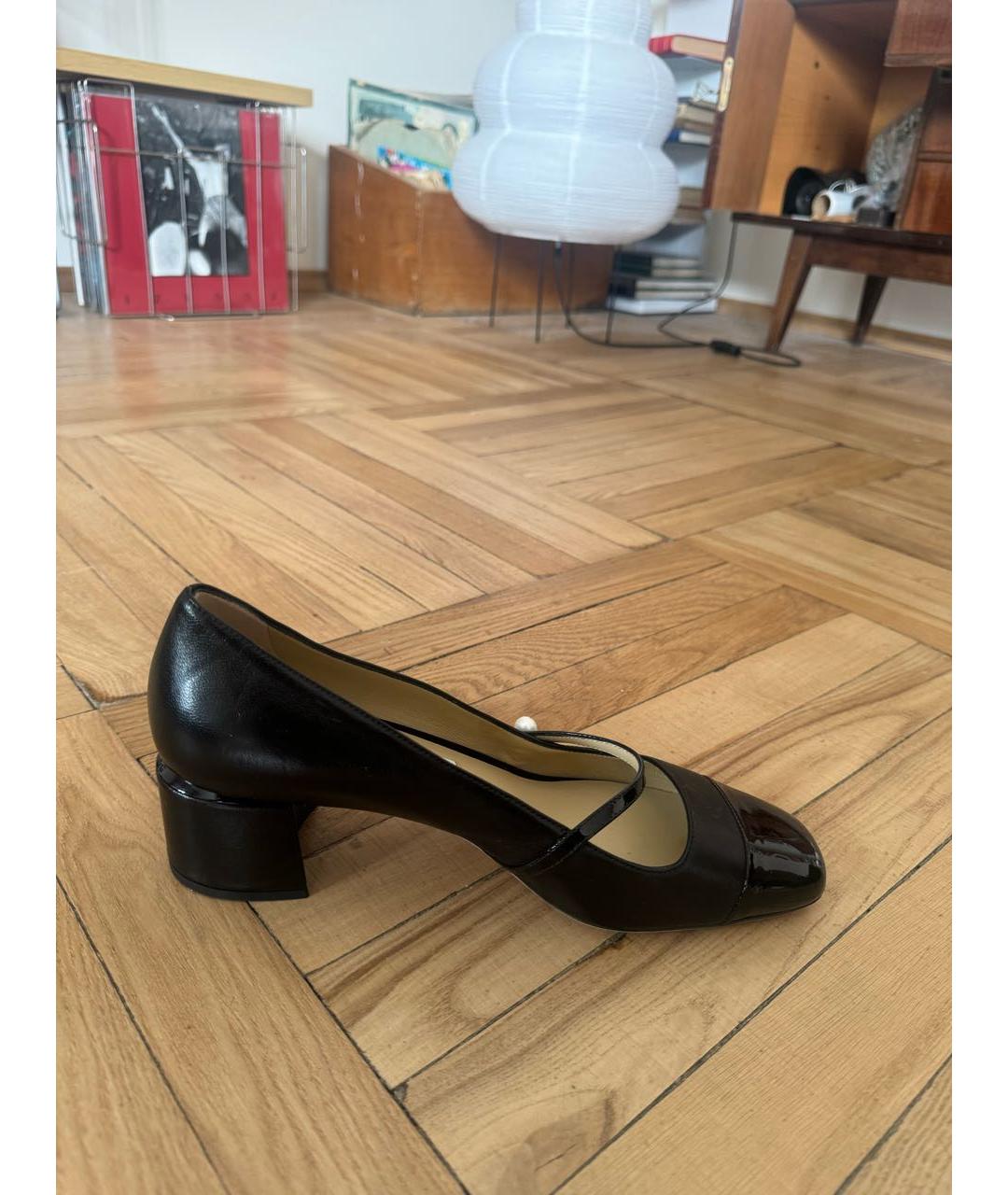 JIMMY CHOO Черные кожаные туфли, фото 7
