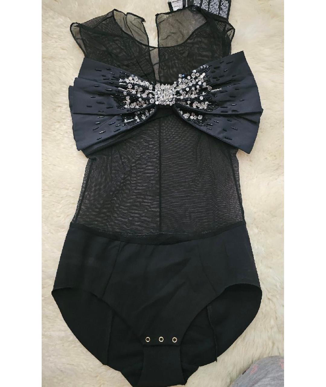 ELISABETTA FRANCHI Черное сетчатое боди, фото 6