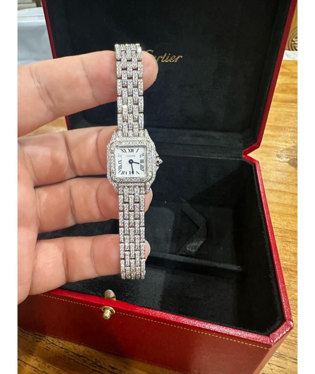 CARTIER Белые часы из белого золота, фото 5