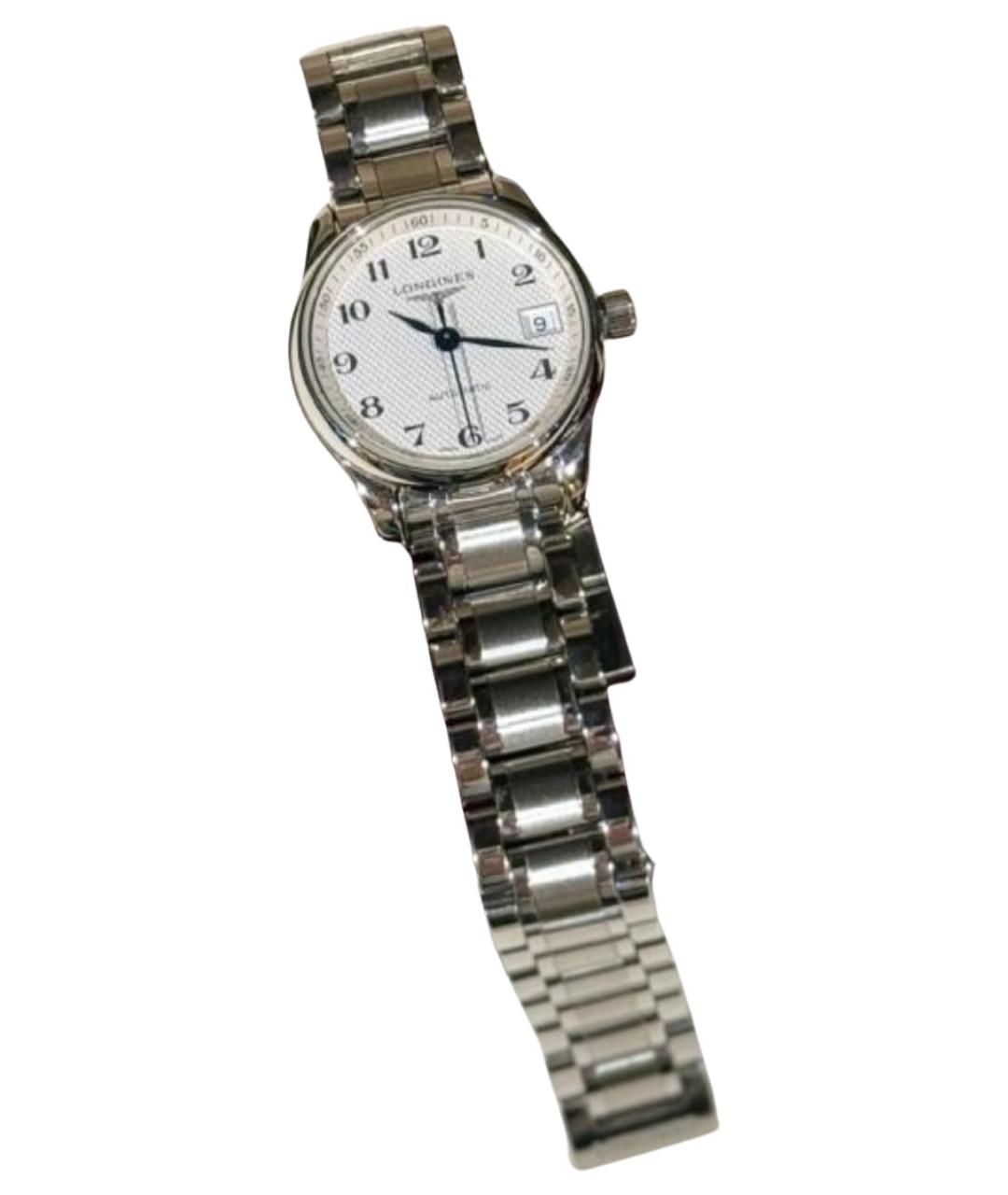 LONGINES Белые стальные часы, фото 1