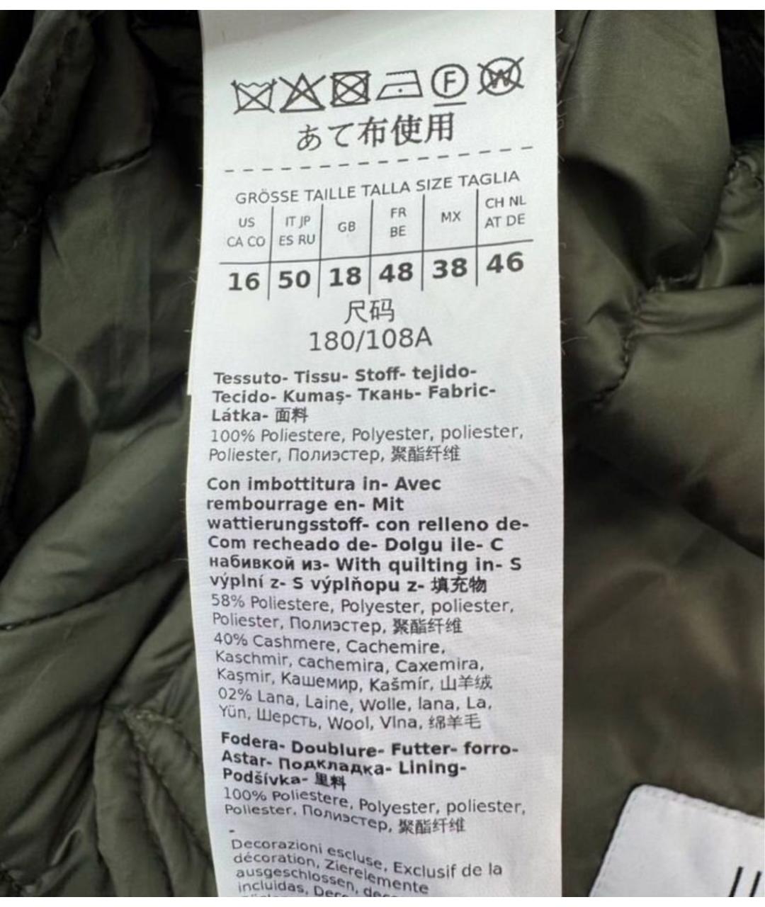 WEEKEND MAX MARA Зеленая полиэстеровая куртка, фото 4