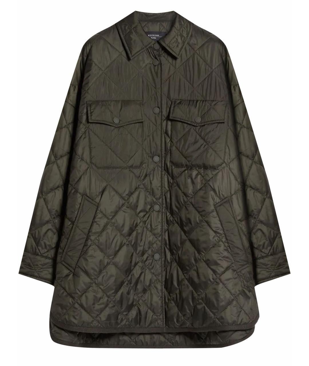 WEEKEND MAX MARA Зеленая полиэстеровая куртка, фото 9