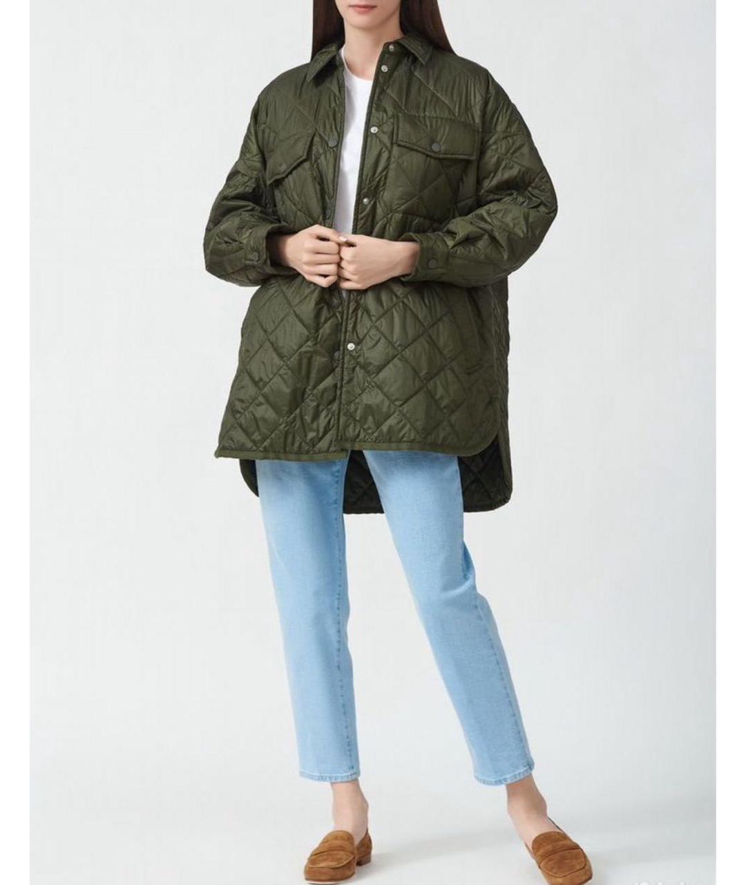 WEEKEND MAX MARA Зеленая полиэстеровая куртка, фото 8