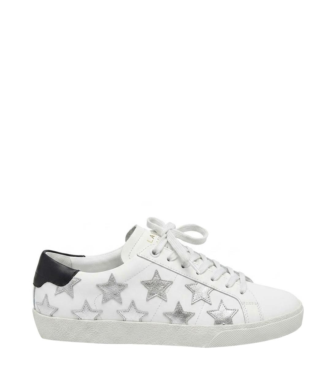 SAINT LAURENT Белые кожаные кеды, фото 1
