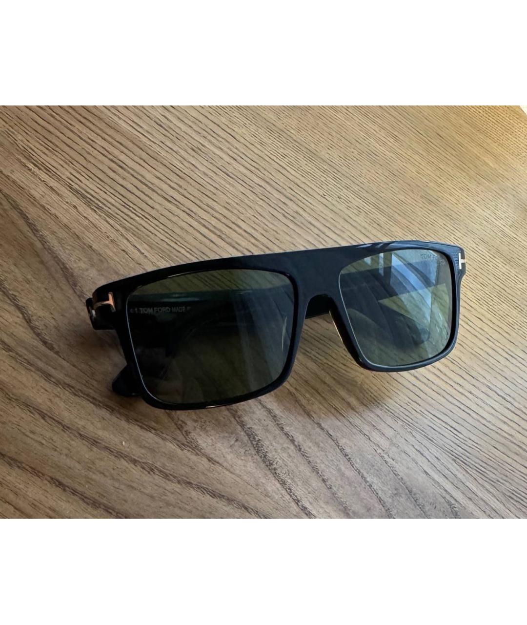 TOM FORD Черные пластиковые солнцезащитные очки, фото 8