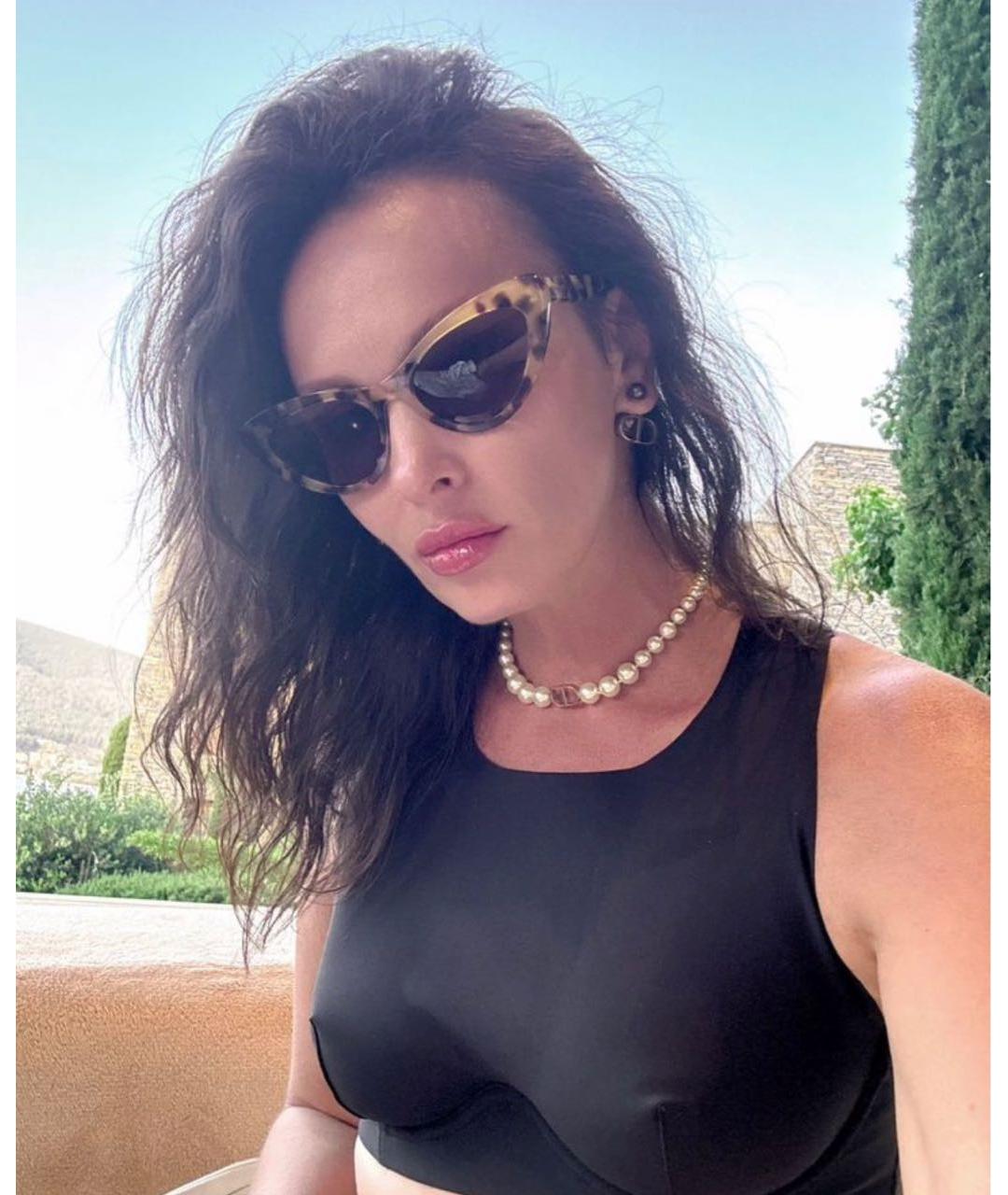 MIU MIU Коричневые пластиковые солнцезащитные очки, фото 2