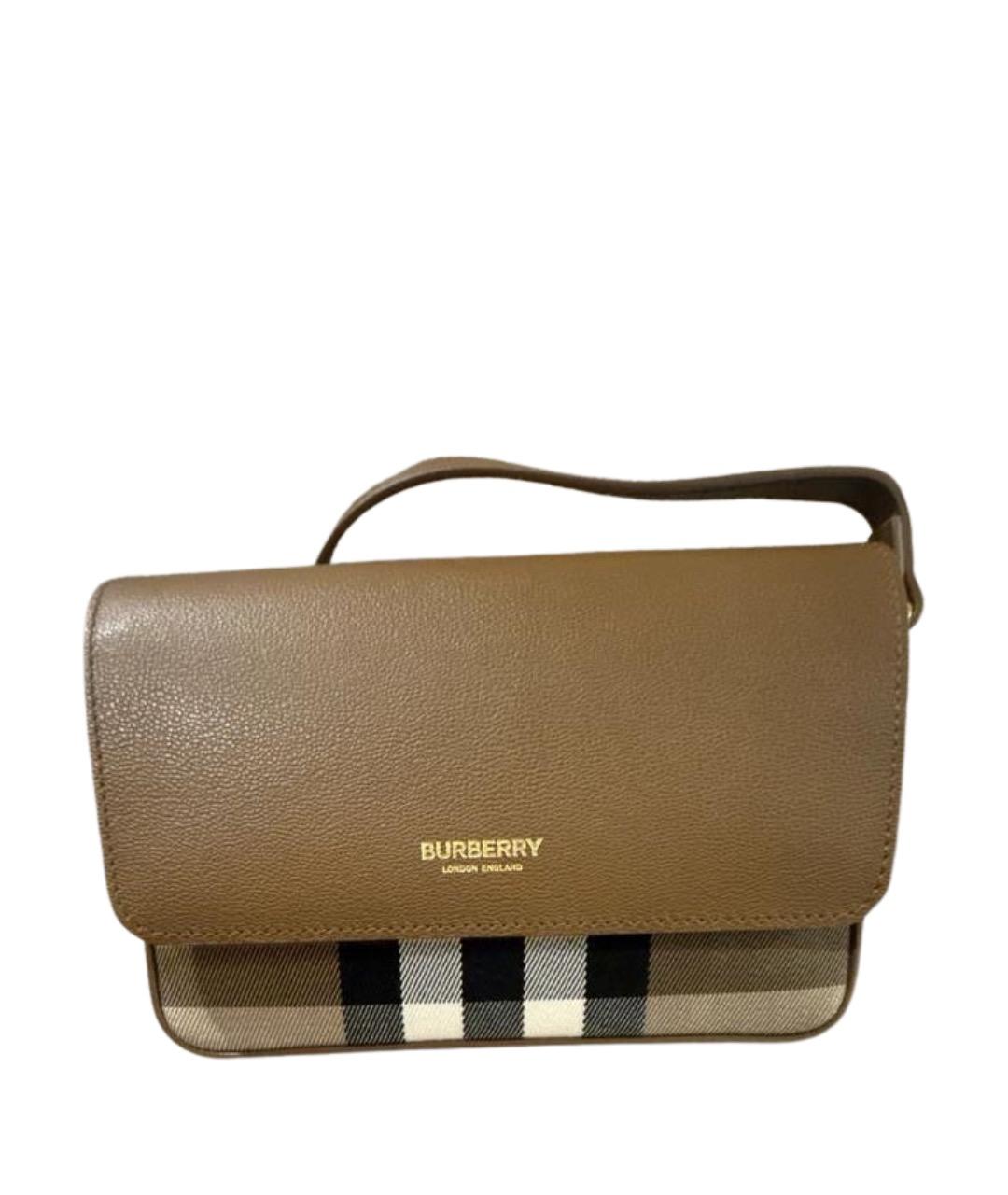 BURBERRY Коричневая кожаная сумка через плечо, фото 1