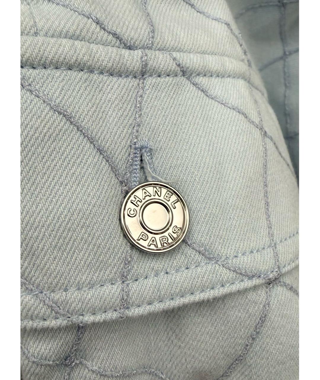 CHANEL Голубые хлопковые прямые джинсы, фото 4