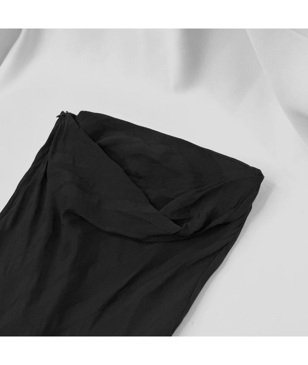 ANN DEMEULEMEESTER Черная хлопковая юбка миди, фото 5