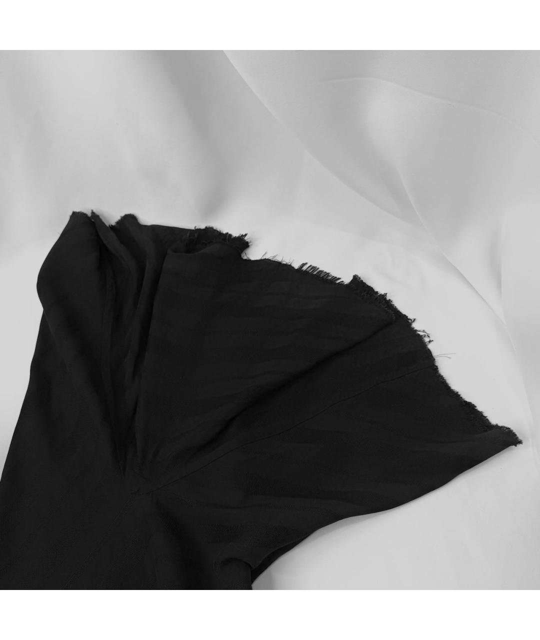 ANN DEMEULEMEESTER Черная хлопковая юбка миди, фото 6
