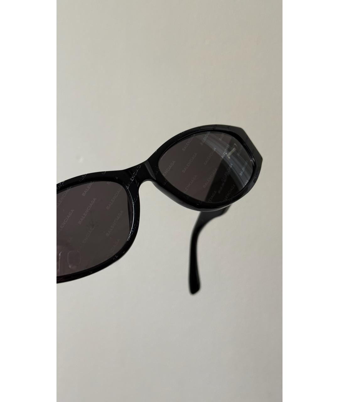 BALENCIAGA Черные пластиковые солнцезащитные очки, фото 2