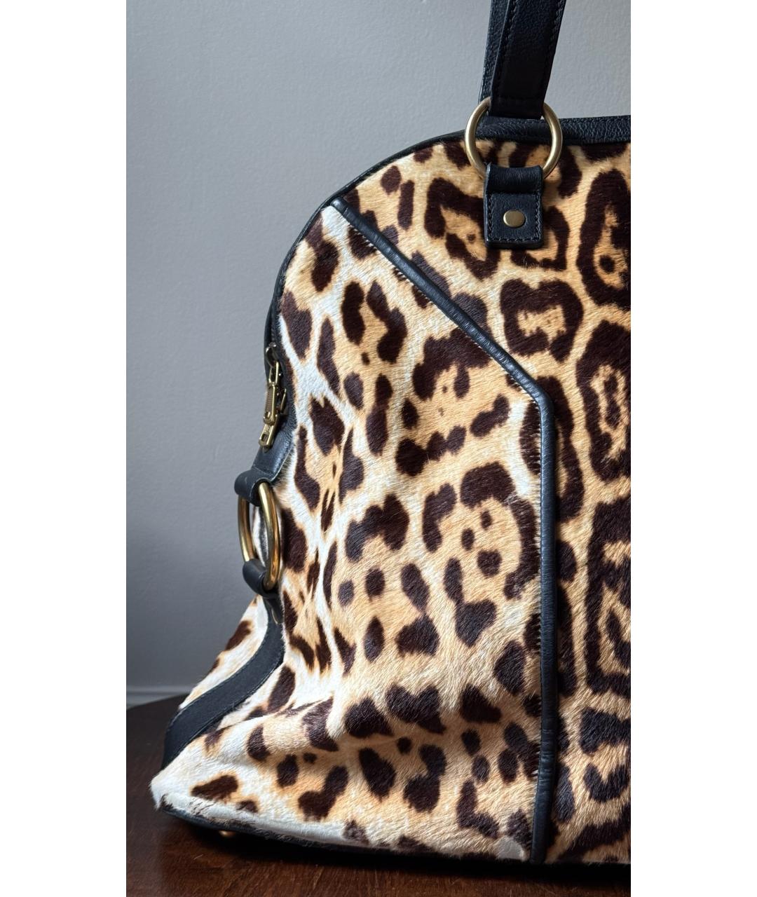 SAINT LAURENT Коричневая сумка тоут, фото 3