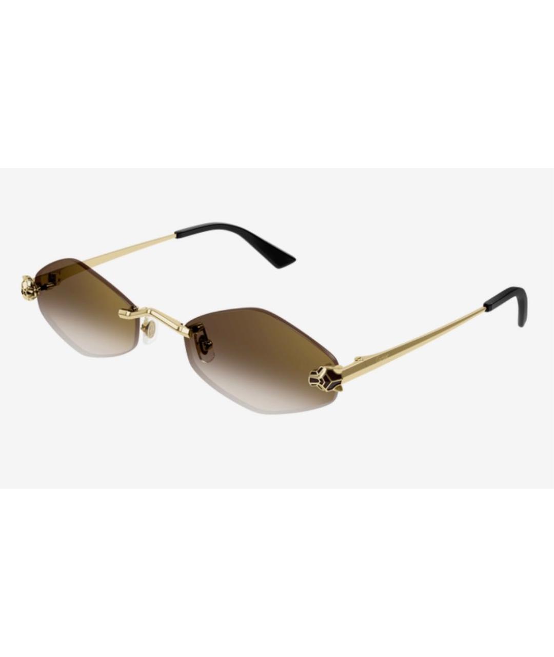 CARTIER Золотые металлические солнцезащитные очки, фото 5