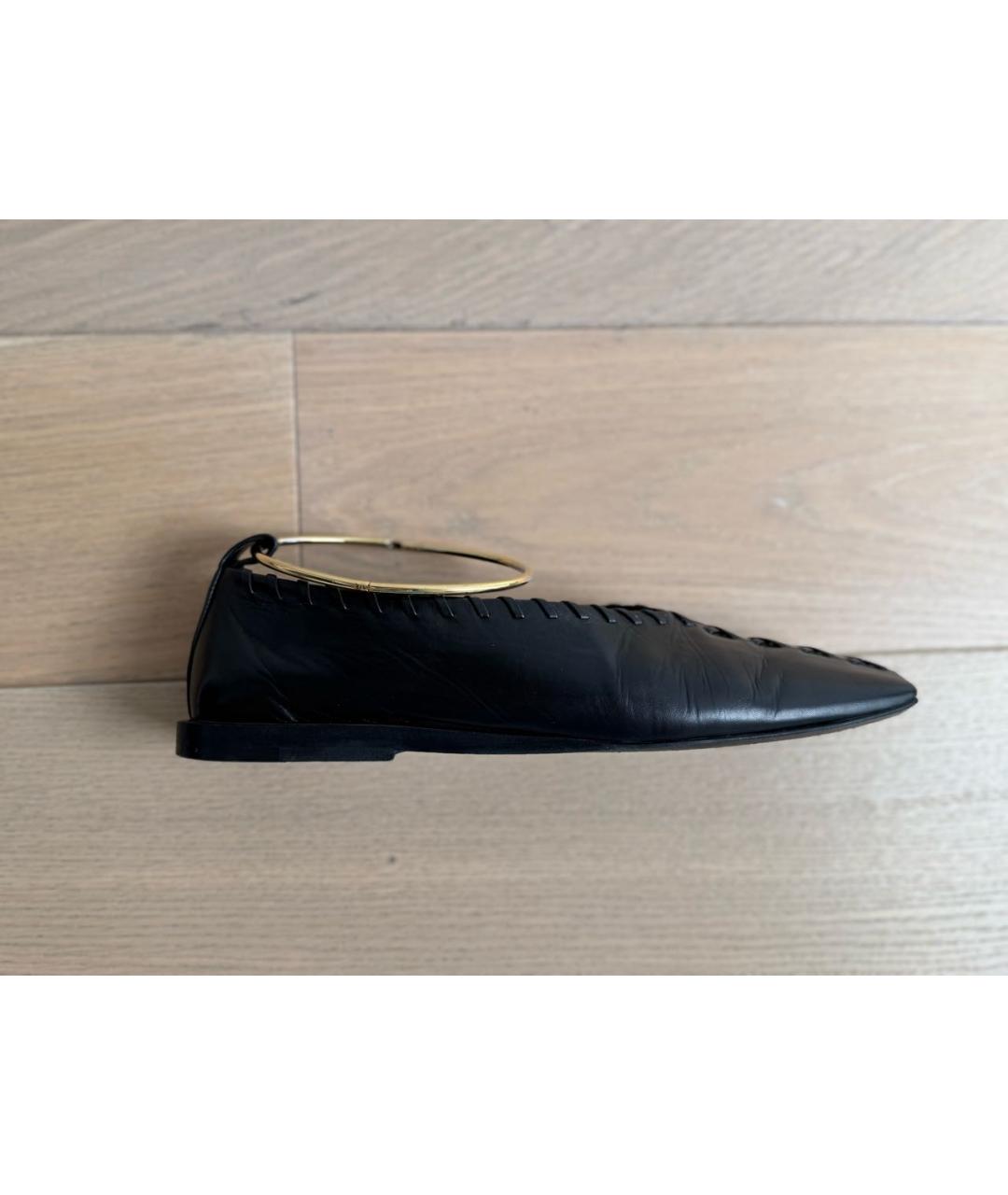 JIL SANDER Черные кожаные балетки, фото 9