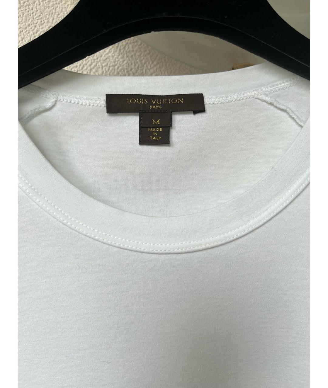 LOUIS VUITTON Белая хлопковая футболка, фото 2
