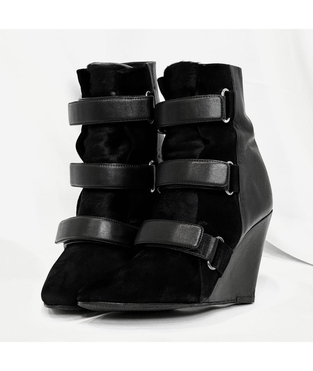 ISABEL MARANT Черные кожаные ботильоны, фото 5