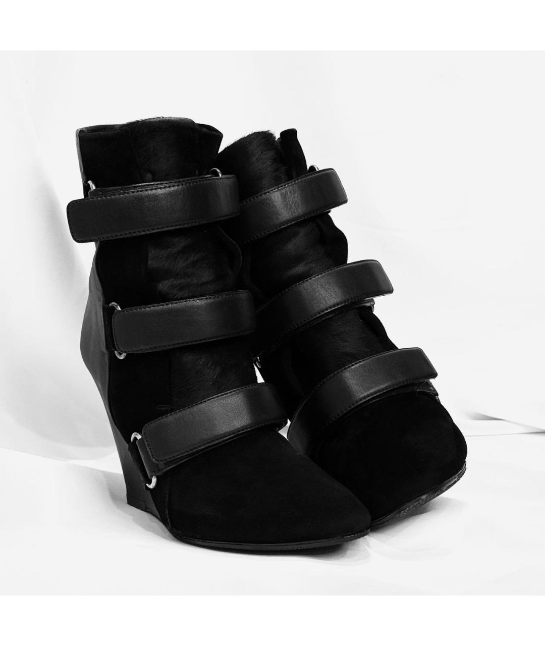 ISABEL MARANT Черные кожаные ботильоны, фото 3