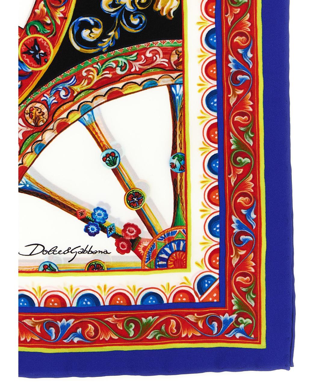 DOLCE&GABBANA Мульти шелковый платок, фото 2