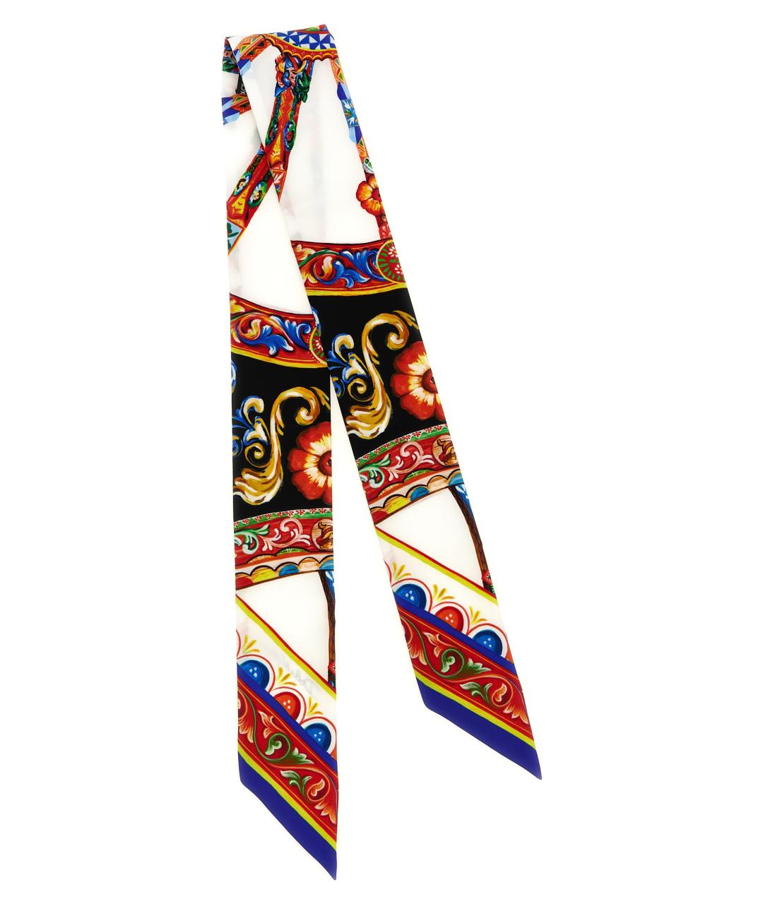 DOLCE&GABBANA Мульти шелковый шарф, фото 2