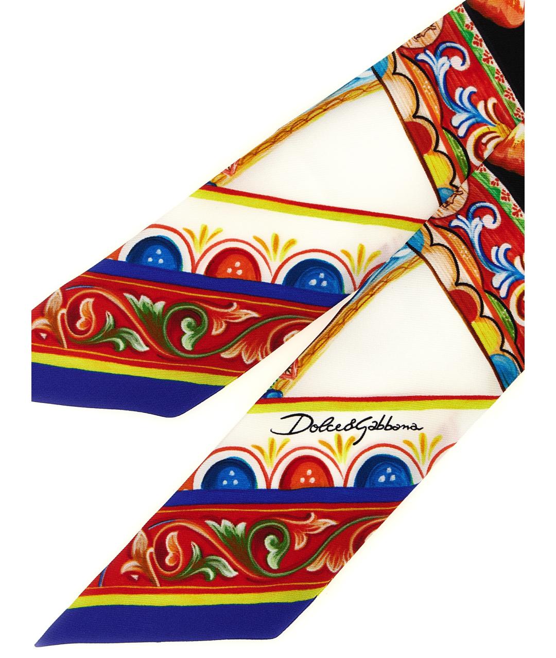 DOLCE&GABBANA Мульти шелковый шарф, фото 3