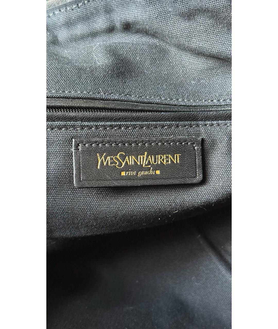 SAINT LAURENT Коричневая кожаная дорожная/спортивная сумка, фото 7