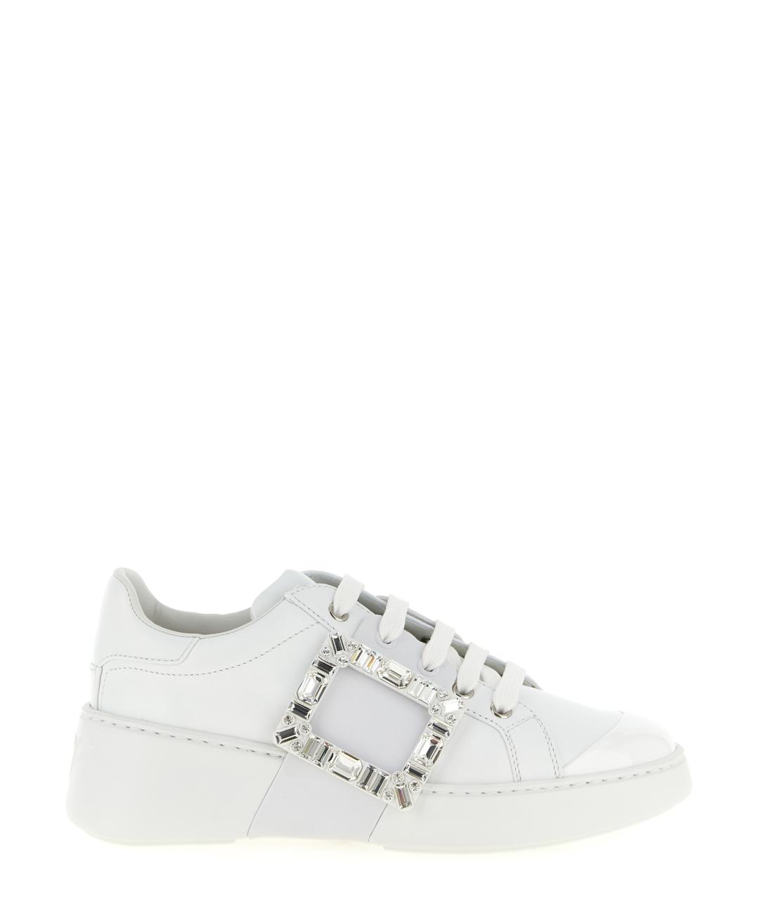 ROGER VIVIER Белые кожаные кроссовки, фото 1