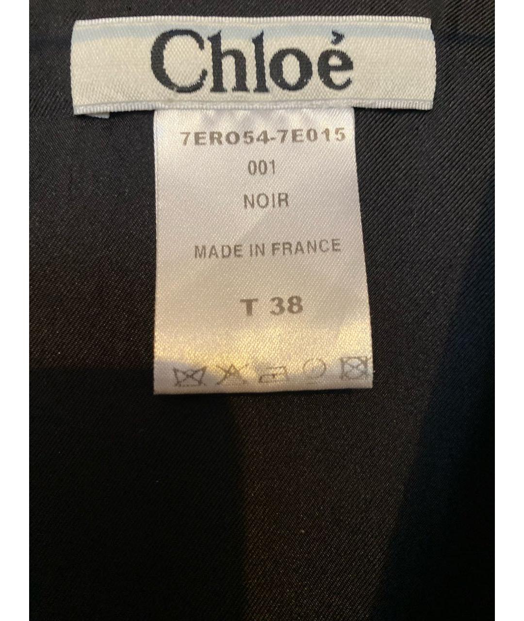 CHLOE Черное вискозное повседневное платье, фото 5