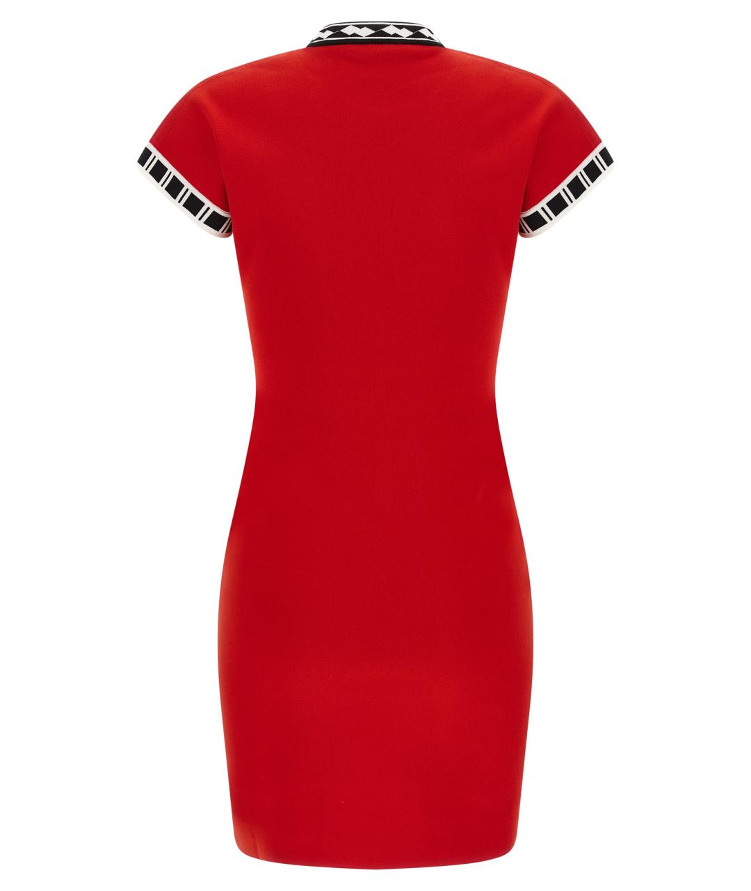 VERSACE Красное хлопковое платье, фото 2