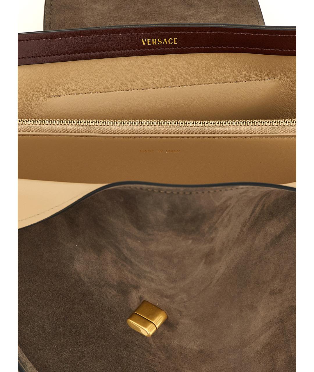 VERSACE Коричневая замшевая сумка через плечо, фото 4