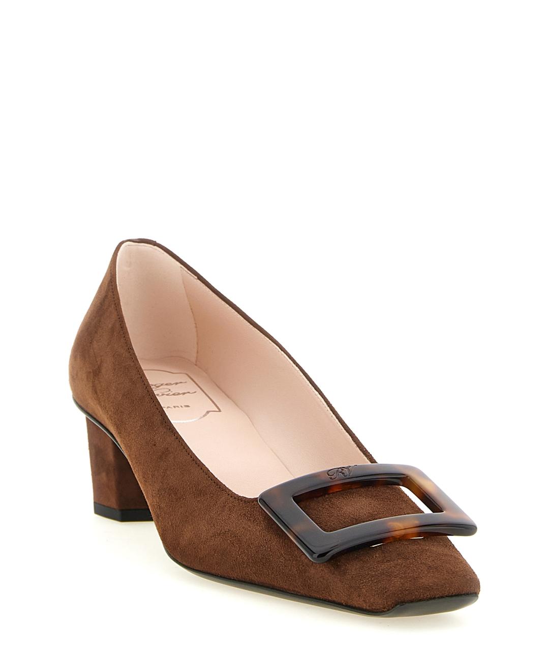ROGER VIVIER Коричневые кожаные туфли, фото 2