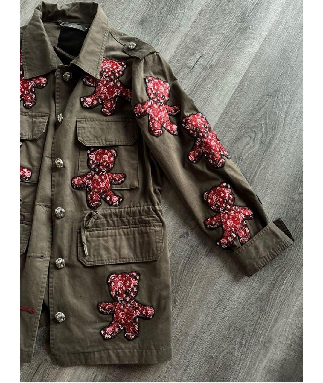 PHILIPP PLEIN Хаки деним парка, фото 7