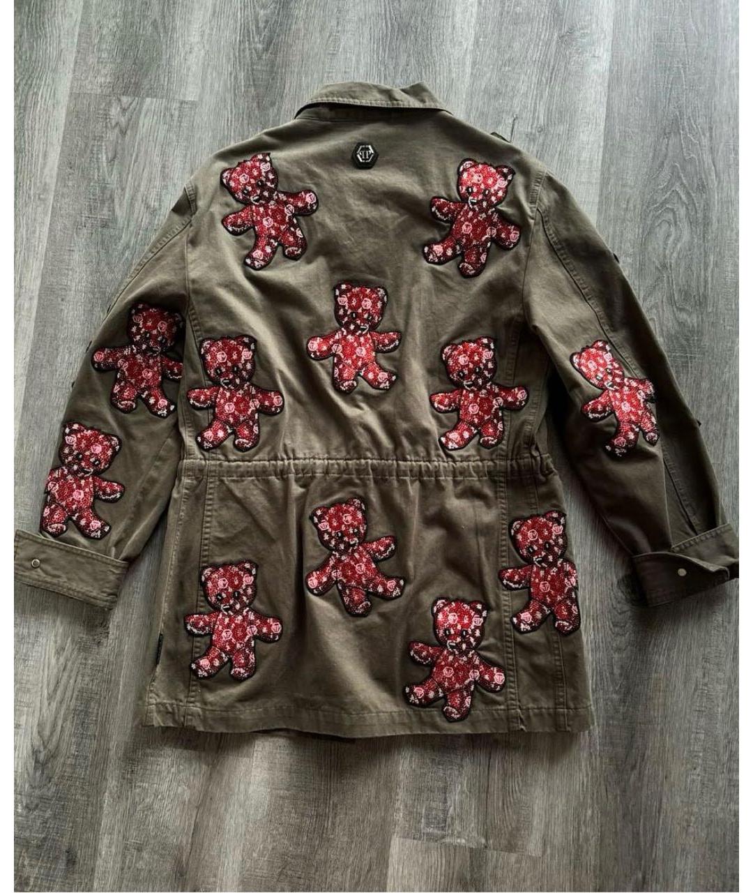 PHILIPP PLEIN Хаки деним парка, фото 2